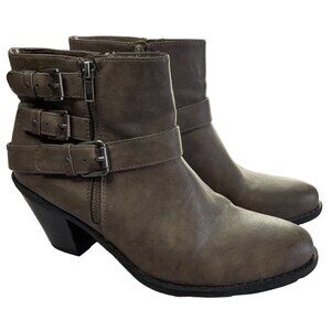 Ruffhewn Womens Dikson Heeled Ankle Bootie Brown Size 11 US